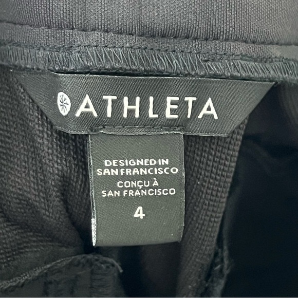 Athleta Wander Hybrid Black Straight Leg Pant size 4 Ankle Stretch Pockets - Picture 8 of 13